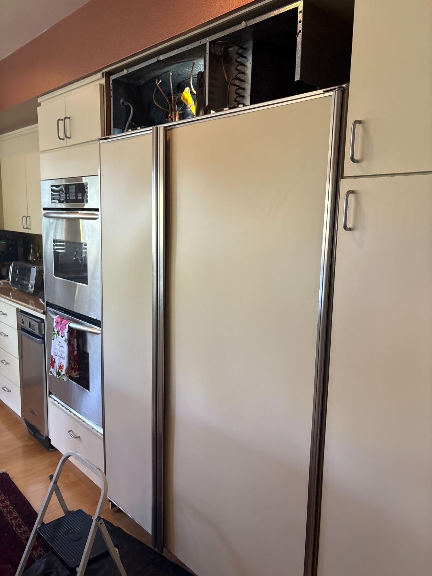 Sub-Zero 632/F3 refrigerator and freezer inspected during a maintenance visit in Lake Oswego, Oregon